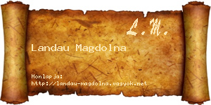 Landau Magdolna névjegykártya